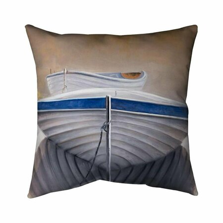 FONDO 20 x 20 in. Two Canoe Boats-Double Sided Print Indoor Pillow FO2773786